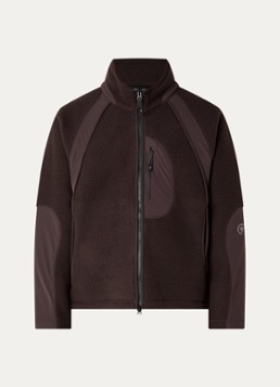 Purple Mountain Observatory Heren Auriga jack van fleece met ritszak in de kleur Donkerbruin, maat: XL