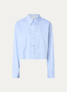 Gestuz Dames GZyork cropped blouse in de kleur Lichtblauw