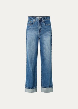 Gestuz Dames GZsara high waist wide leg jeans met steekzakken in de kleur Blauw