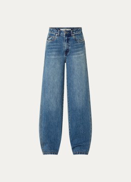 Gestuz Dames Melu high waist wide leg jeans met medium wassing in de kleur Indigo