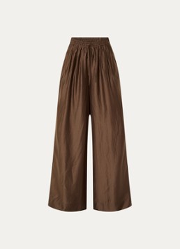 Gestuz Dames Siora high waist loose fit broek met steekzakken in de kleur Donkerbruin