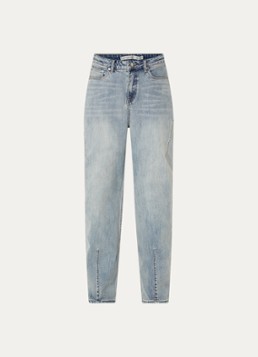 Gestuz Dames Noma high waist loose fit jeans met lichte wassing in de kleur Indigo