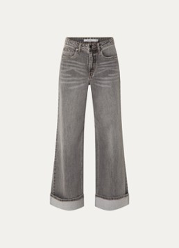 Gestuz Dames GZsara high waist wide leg jeans met steekzakken in de kleur Lichtgrijs