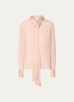 Gestuz Dames GZchif semi-transparante blouse met sjaalkraag in de kleur Oudroze
