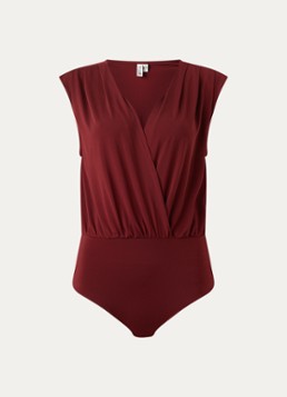 Gestuz Dames Nadie body met V-hals in de kleur Bordeauxrood