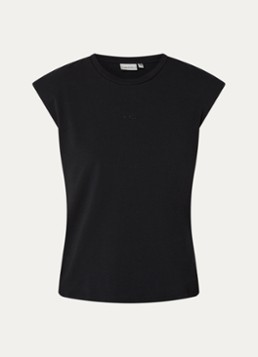 Gestuz Dames Kathrin mouwloze top met schoudervulling in de kleur Zwart