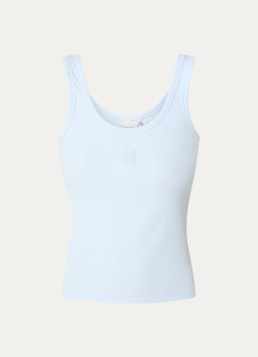 Gestuz Dames GZdrew tanktop met logoborduring in de kleur Lichtblauw