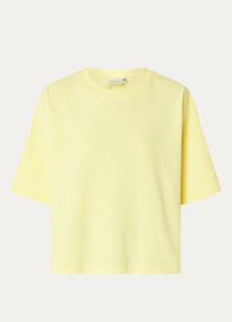 Gestuz Dames Gilsa T-shirt van sweatstof in de kleur Lichtgeel