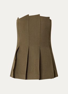 Gestuz Dames Stacy top met plooidetail in de kleur Khaki