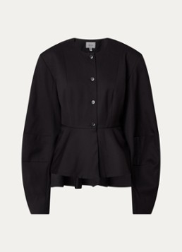 Gestuz Dames Blazer met ronde hals en peplum in de kleur Zwart