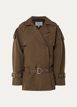 Gestuz Dames Cherally oversized trenchcoat met ceintuur in de kleur Zwart
