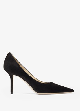 Jimmy Choo Dames Love 85 pump van suède in de kleur Zwart