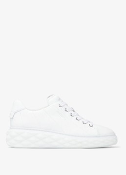 Jimmy Choo Dames Diamond Light Maxi/F sneaker van leer in de kleur Wit