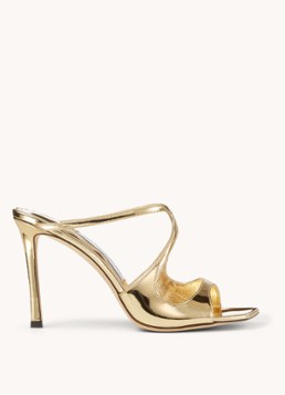 Jimmy Choo Dames Anise 95 muiltje van kalfsleer in de kleur Goud
