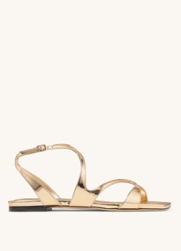 Jimmy Choo Dames Ayla sandaal van kalfsleer met metallic finish in de kleur