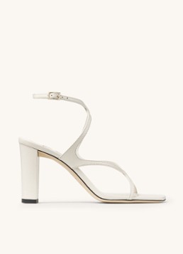 Jimmy Choo Dames Azie 85 sandalette van lamsleer in de kleur Gebroken wit