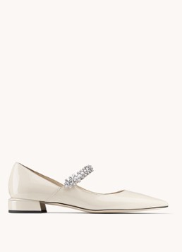 Jimmy Choo Dames Bing pump van kalfsleer met kristal in de kleur Wit