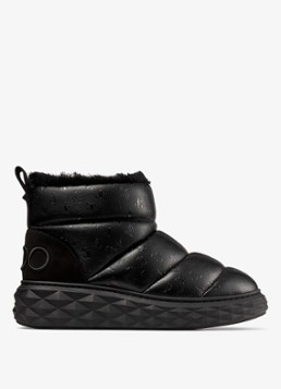 Jimmy Choo Dames Xan enkellaarsje van leer met logo in de kleur Zwart