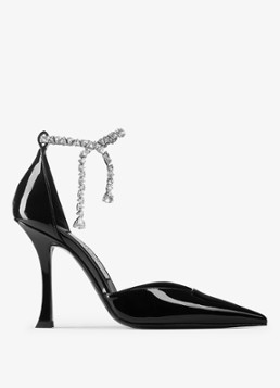Jimmy Choo Dames Stevie 100 pump van lakleer in de kleur Zwart