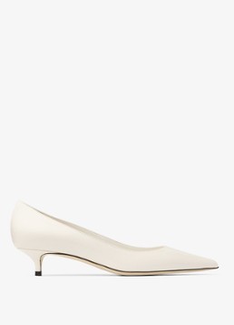 Jimmy Choo Dames Amelia pump van kalfsleer in de kleur Gebroken wit