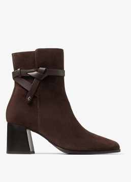 Jimmy Choo Dames Lawton 65 enkellaarsje van geitensuède in de kleur Donkerbruin