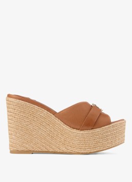 Jimmy Choo Dames Leda Wedge 100 sleehak van kalfsleer in de kleur Bruin