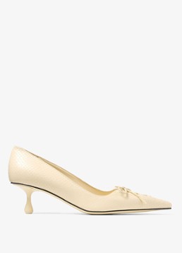Jimmy Choo Dames Scarlett 50 pump van kalfsleer in de kleur Creme
