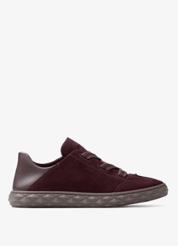 Jimmy Choo Dames Diamond Light Flex/F sneaker van suède in de kleur Donkerrood