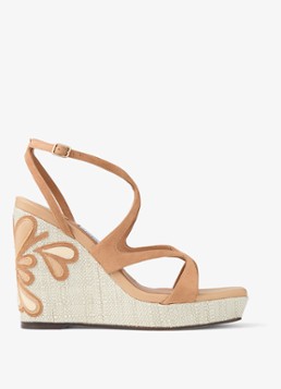 Jimmy Choo Dames Ayla 110 sleehak van suède in de kleur Lichtbruin