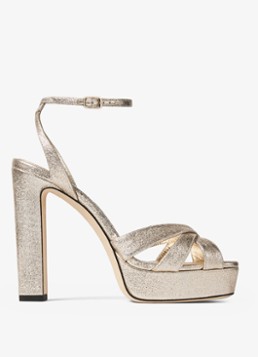 Jimmy Choo Dames Kove 120 sandalette met metallic finish in de kleur Goud