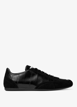 Jimmy Choo Dames Sunny/F sneaker van leer met suède details in de kleur Zwart