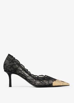 Jimmy Choo Dames Faiz 65 pump van kant in de kleur Zwart