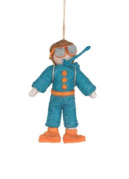 Felt So Good Scuba Steve kersthanger 10 cm Blauw - Deal