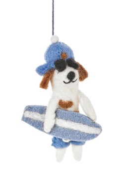 Felt So Good Waveriding Pooch kersthanger 10,5 cm Blauw - Deal