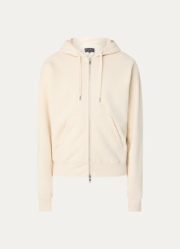 Hopeium Heren Sweatvest met logo- en backprint in de kleur Creme, maat: S