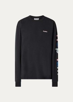 Hopeium Heren Longsleeve met front- en backprint in de kleur Zwart, maat: S