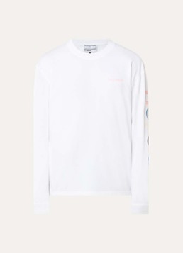 Hopeium Heren Longsleeve met logo- en backprint in de kleur Wit, maat: XL