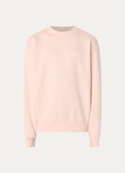 Hopeium Heren Sweater met logo- en backprint in de kleur Roze, maat: M