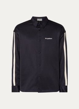 Hopeium Heren Jack met logoprint in de kleur Zwart, maat: S