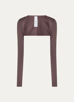 TALA Dames Sculpt Seamless cropped bolero in de kleur Lichtbruin, maat: M