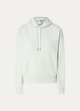 On Dames Club Collective hoodie met logo- en backprint in de kleur Lichtgroen, maat: S