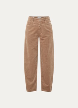 OPUS Dames Mari Cosmo mid waist balloon fit jeans met steekzakken in de kleur Lichtbruin, maat: 42/L28