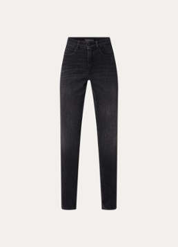OPUS Dames Melly high waist slim fit jeans met steekzakken in de kleur Zwart, maat: 44/L32