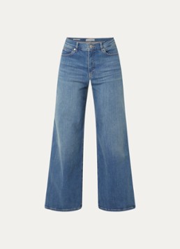 OPUS Dames Meni high waist wide leg jeans met medium wassing in de kleur Indigo, maat: 34/L30