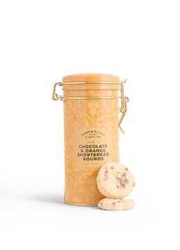Cartwright & Butler Shortbread koekjes met chocolade en sinaasappel in blik 150 gram Beige - Deal