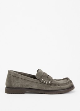 J.W. Anderson Heren Loafer mocassin van suède in de kleur Taupe, maat: 42