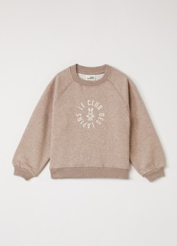 Sofie Schnoor Meisjes Elis sweater met print in de kleur Beige, maat: 122