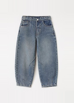 Sofie Schnoor Havana balloon jeans met donkere wassing in de kleur Indigo, maat: 116