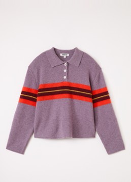 Bellerose Meisjes Aetik fijngebreide trui in merino wolblend in de kleur Paars, maat: 164
