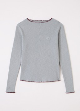 Bellerose Meisjes Ribgebreide top in de kleur Grijsmele, maat: 176